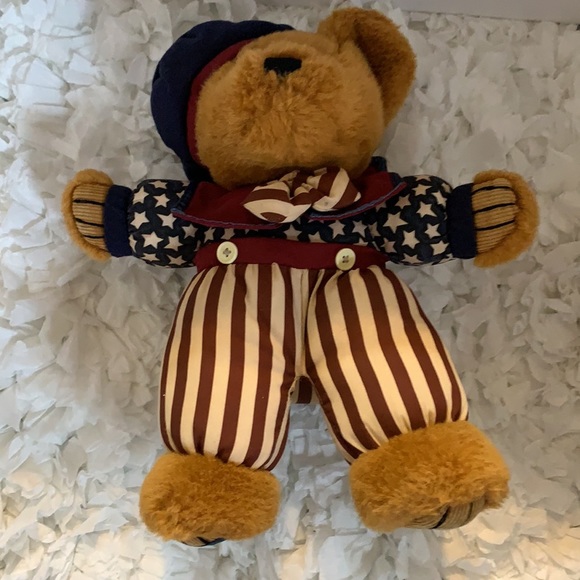 VTG Dan Dee Plush Girl & Boy Stuffed Bear Patriotic Red Whit Blue Star Spangle - Picture 2 of 7